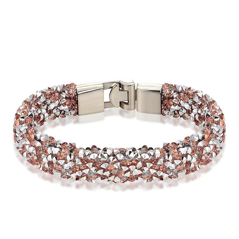 New Modern Fashion Luxury Crystal Shiny Bracelet Amazing Copper Alloy Elegant Bracelet Valentine's Day For Women
