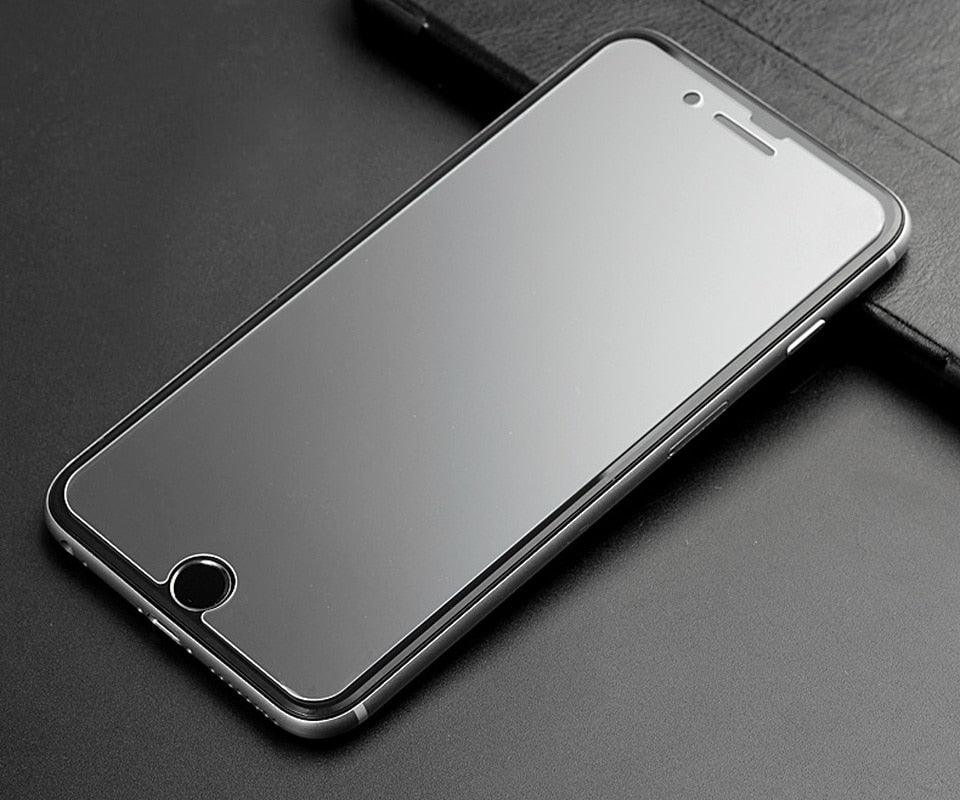Frosted Matte Glass On iPhone 5 5s 5c SE X XS Max XR Tempered Glass 9H Hardness iPhone 6 6s 7 8 Plus Protective Glass Cover Case Tempered Glass Film Case-Friendly HD Clear Glass Protector for iPhone