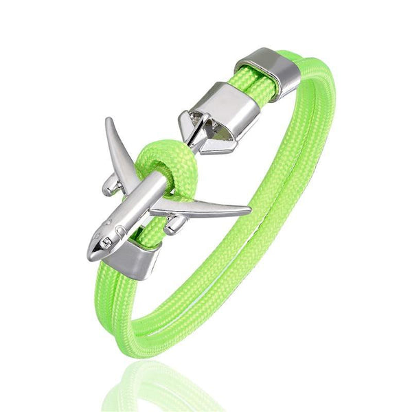 Luxury Plane Bracelets For Men and Women Charm Survival Rope Chain Paracord Bracelet Metal Airplane Hooks Summer Style