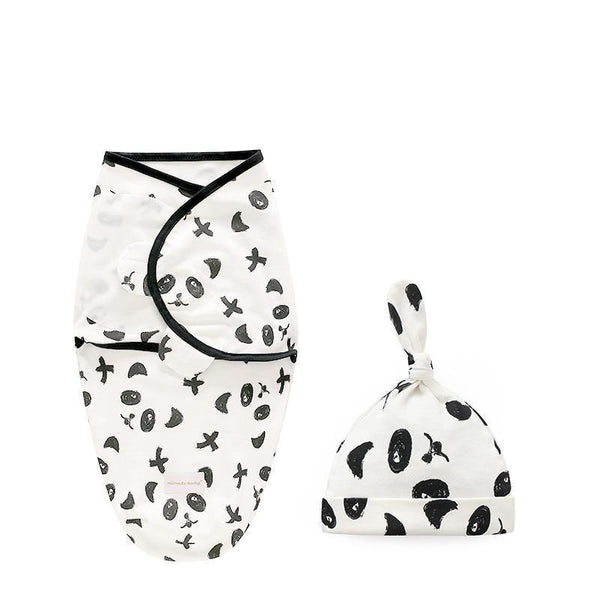 Baby Swaddle Blanket With Cap For Newborn Wrap Cotton Swaddling Bag Baby Envelope Sleep sack  Blanket .