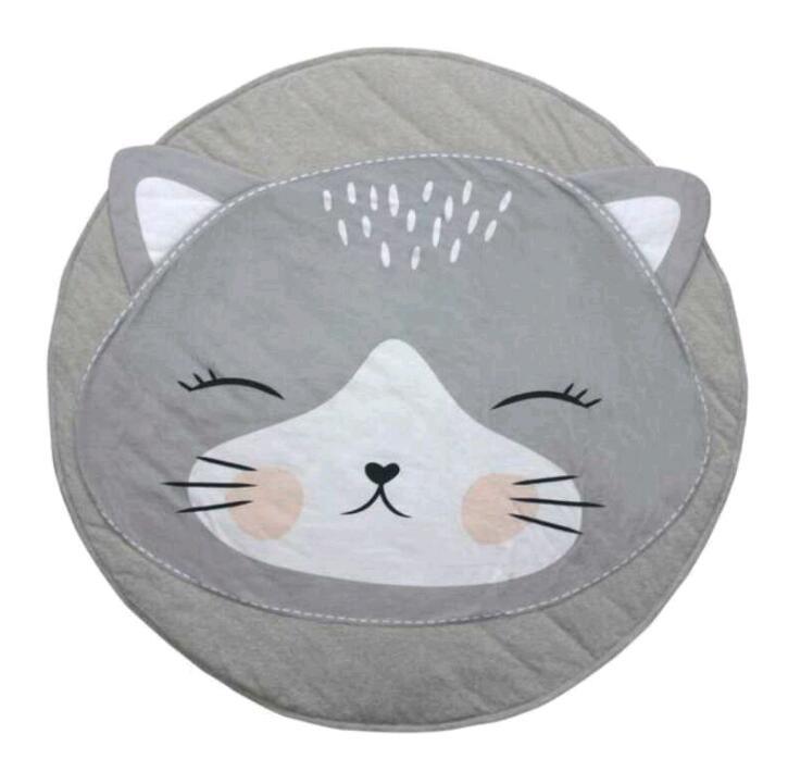 Luxury Mdoern Cartoon Animals Baby Play Mat Foldable Kids Crawling Pad Round Carpet Rug Toys Cotton Children Room Decor Photo Props Carpet For Kids
