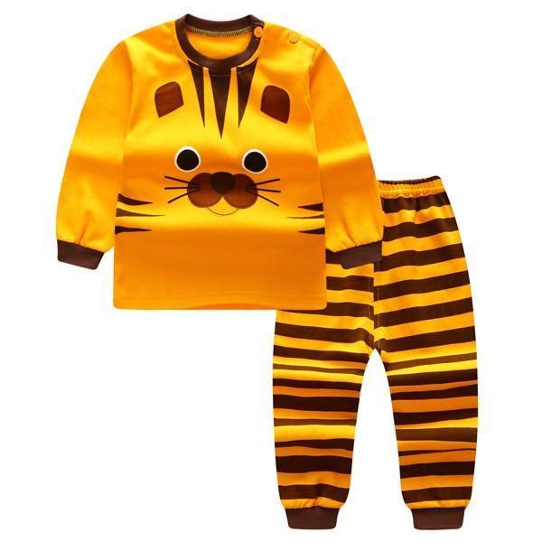 Baby Boy Clothes Cotton Clothing Sets Cartoon Long-sleeved T-shirt Pants Infant Clothes 2pcs Ste For Boys and Girls Kids