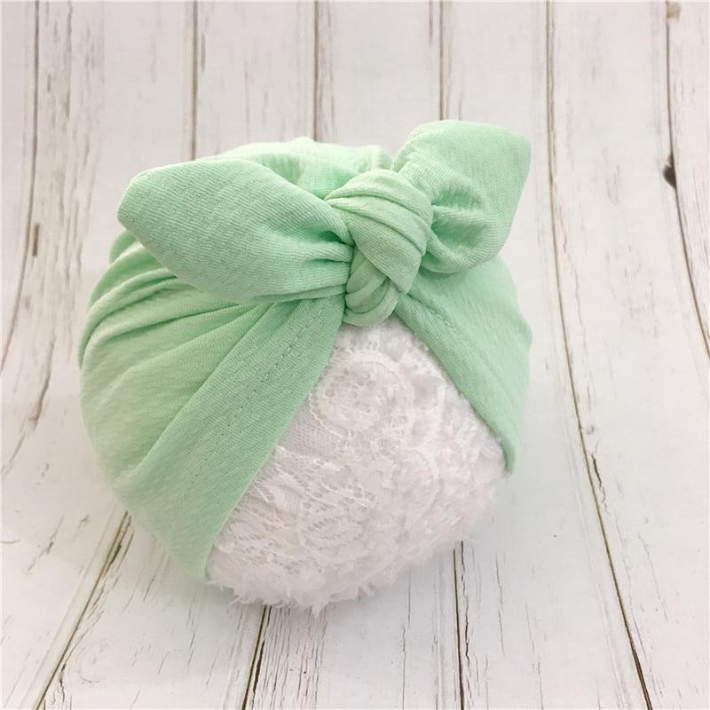 Handmade Baby Hats Rabbit Ears for Infant Children Baby Girls Boho Hat Beanie Scarf Turban Head Wrap Cap For Girls Baby