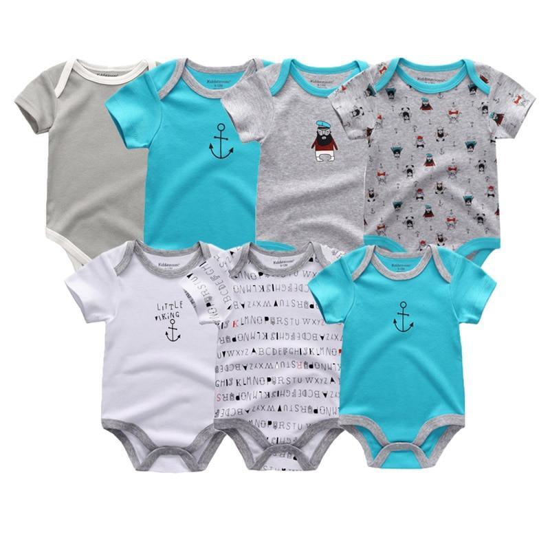 Unisex Newborn Baby Rompers Clothing Infant Jumpsuits 100%Cotton Children 7Pcs/Lot Set for Girls and Boys Jumpsuits For Kids