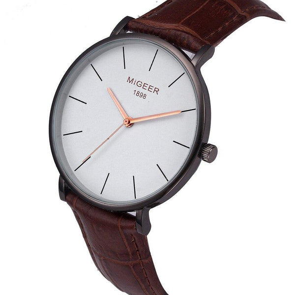 Stylish And Simple Temperament Men CLassic Luxury Watch Relogio Masculino With Leather Watch