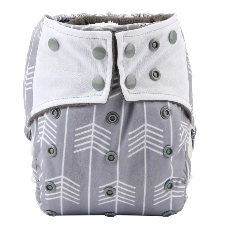 Luxury Charcoal Bamboo Baby Cloth Diaper Nappy Washable Reusable Double Gusset Square Tabs Nappies for Baby and Kids