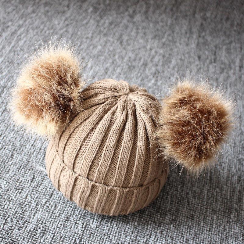 Newborn Baby Kids Girls Winter Warm Knit Hat Ball Beanie Cap  Design
