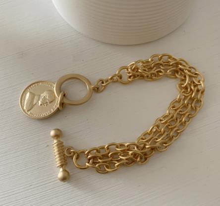 New Handmade Imitation Pearls Gold Metal Link Chain Bracelets for Women Girl Summer Party Luxury Jewelry Gift