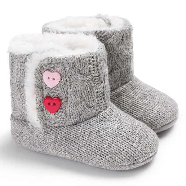 Trend NEW Modern Fashion Anti Slip Modern Soft Sole Knitted Elegant Baby Boots Perfect For Baby Girls For Autmn and Winter Season