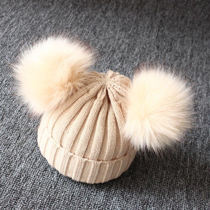 Newborn Baby Kids Girls Winter Warm Knit Hat Ball Beanie Cap  Design