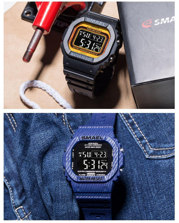 Luxury Modern Sports Watch With Led Digital Display Waterproof 50M Military Famous Unisex Watch For Man and Woman