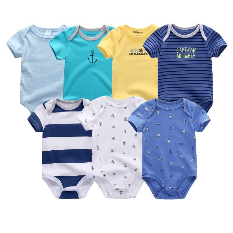 Unisex Newborn Baby Rompers Clothing Infant Jumpsuits 100%Cotton Children 7Pcs/Lot Set for Girls and Boys Jumpsuits For Kids