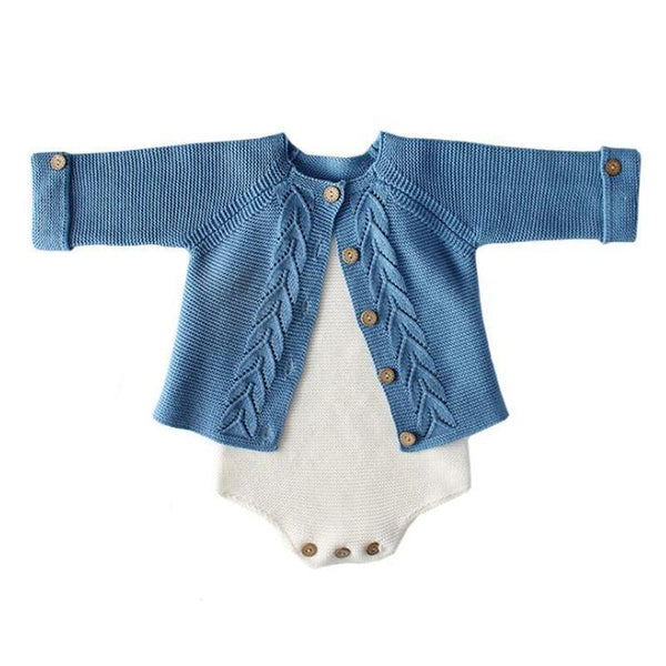 Modern Cotton Baby Girl Cardigan Clothes With knitted Outerwear & Coats for Infant Boys and Girls Romper Winter Jumpsuit