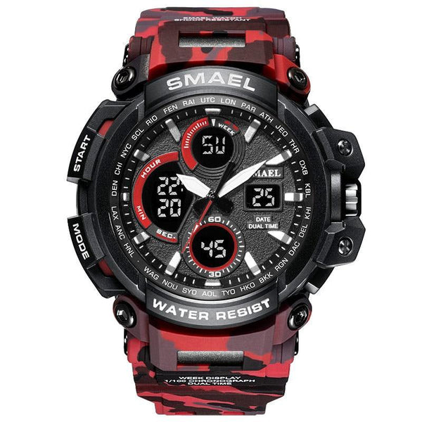 Orange Modern Sport  Waterproof 50M Men Watches With LED Digital Display In Military Armi Relogio Masculino Style