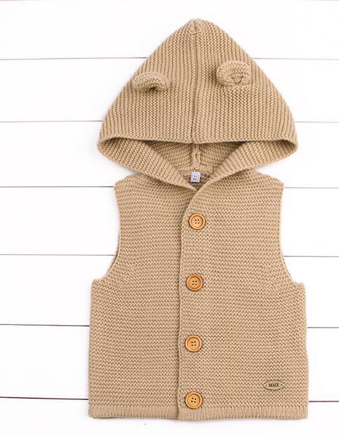 Modern Winter Warm Knit Cardigan Long Sleeve Hooded Sweaters for Newborn Infant Jacket And Coat Combination Clotes