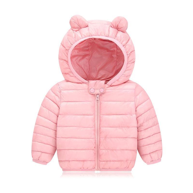 Winter Padded Jacket For Baby Boys Girls  Kids Warm Outerwear Coat For Baby Jacket Newborn Clothes With Bear Ears Design