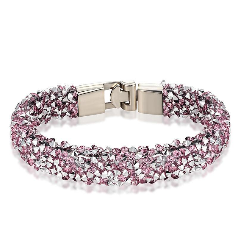 New Modern Fashion Luxury Crystal Shiny Bracelet Amazing Copper Alloy Elegant Bracelet Valentine's Day For Women