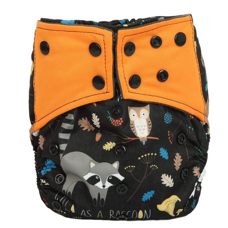 Luxury Charcoal Bamboo Baby Cloth Diaper Nappy Washable Reusable Double Gusset Square Tabs Nappies for Baby and Kids