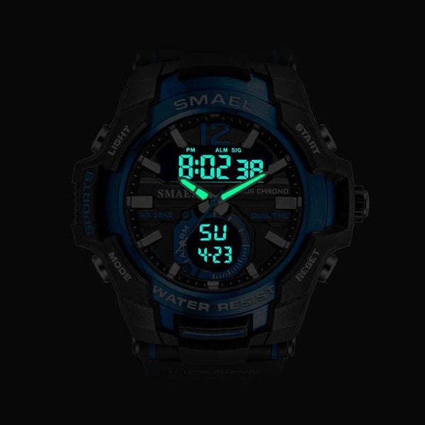 Modern Luxury Sport Watch For Men Fashion Casual Alarm Clock 50M Waterproof In Military Chrono Dual Display Style Wristwatches Relogio Masculino