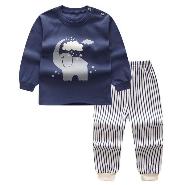 Baby Boy Clothes Cotton Clothing Sets Cartoon Long-sleeved T-shirt Pants Infant Clothes 2pcs Ste For Boys and Girls Kids