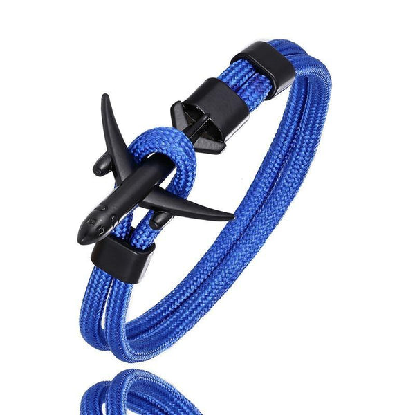 Luxury Plane Bracelets For Men and Women Charm Survival Rope Chain Paracord Bracelet Metal Airplane Hooks Summer Style