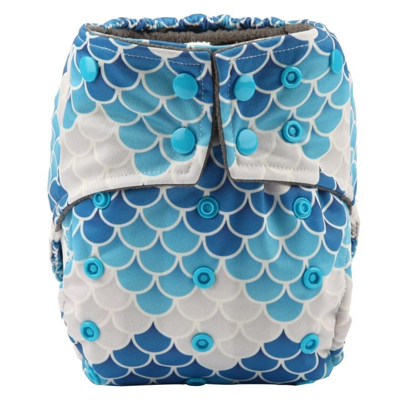 Luxury Charcoal Bamboo Baby Cloth Diaper Nappy Washable Reusable Double Gusset Square Tabs Nappies for Baby and Kids