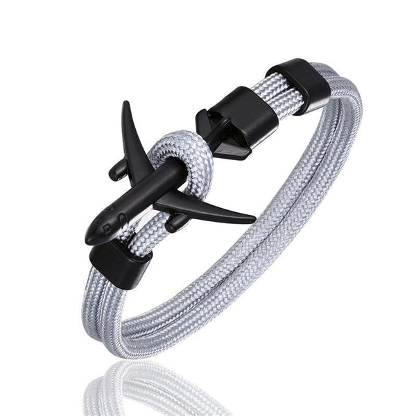 Luxury Plane Bracelets For Men and Women Charm Survival Rope Chain Paracord Bracelet Metal Airplane Hooks Summer Style