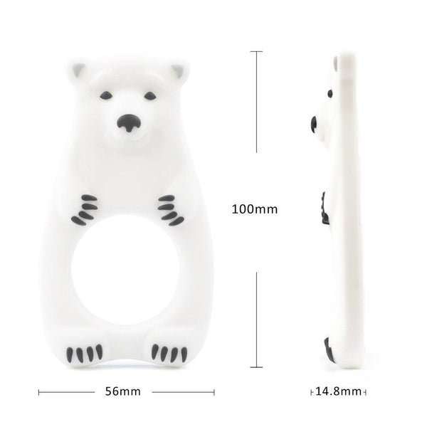 Baby Teethers Cartoon Animal Baby Teething Toy Penguin Silicone Teether Unicorn Pendant Raccoon Accessories