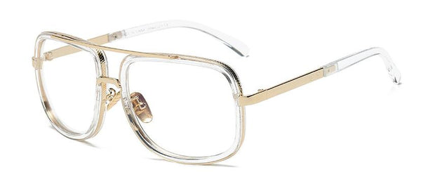Classic Brand Luxury Square Gold Metal Frame Woman and Man Unisex Top Oversized Bog Frame Elegant Sunglasses For Summer  Designer