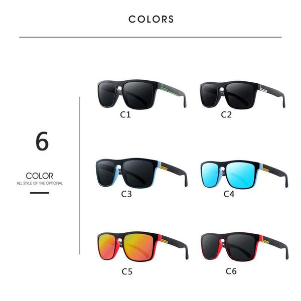 Men Polarized Sunglasses Vintage Anti-UV Driving Driver Black  Eyewear Rectangle Shades Men Oculos masculino