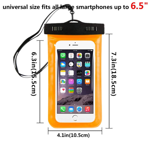 Universal Waterproof Pouch Case Cell Phones Portable Bag Swimming Bags Dry Case Cover For iPhone Under 6.5 inch Large Phone Dry Bag Waterproof Case for iPhone