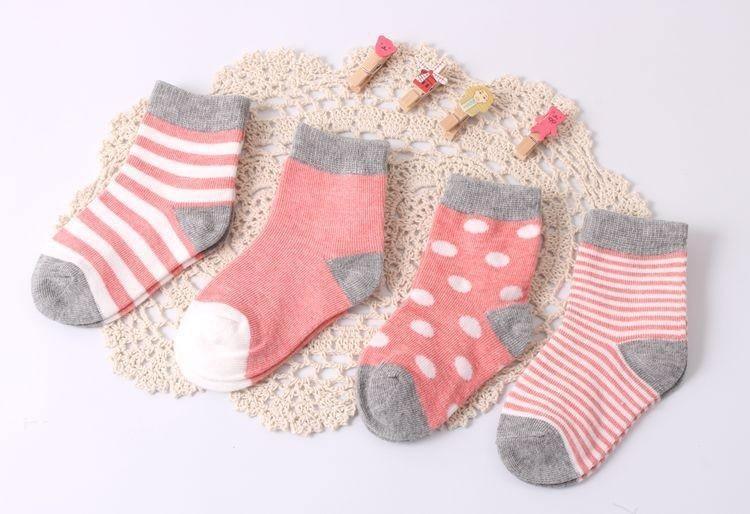 4PCS/SET Pairs Of Modern Baby and Kids Cotton Socks Spring/autumn Winter Newborn Infant Toddler Floor Socks for Kids