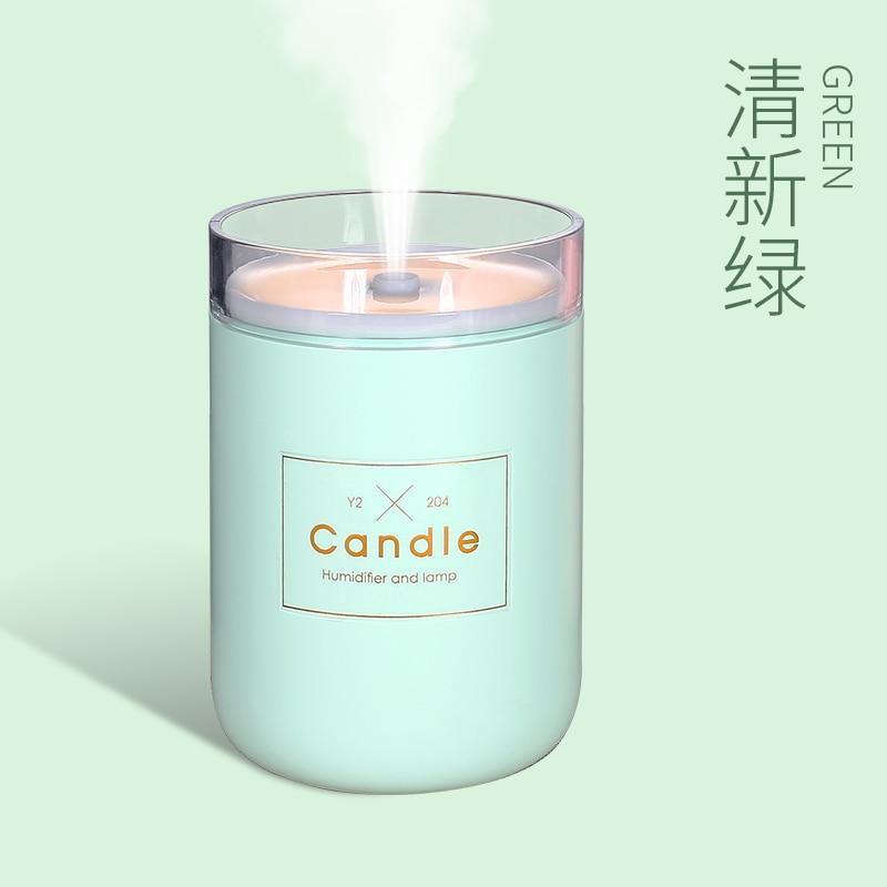 280ML Ultrasonic Air Humidifier Candle Romantic Soft Light USB Essential Oil Diffuser Car  Aroma Mist Maker