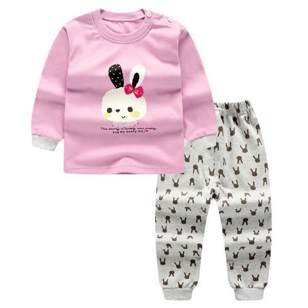 Baby Boy Clothes Cotton Clothing Sets Cartoon Long-sleeved T-shirt Pants Infant Clothes 2pcs Ste For Boys and Girls Kids