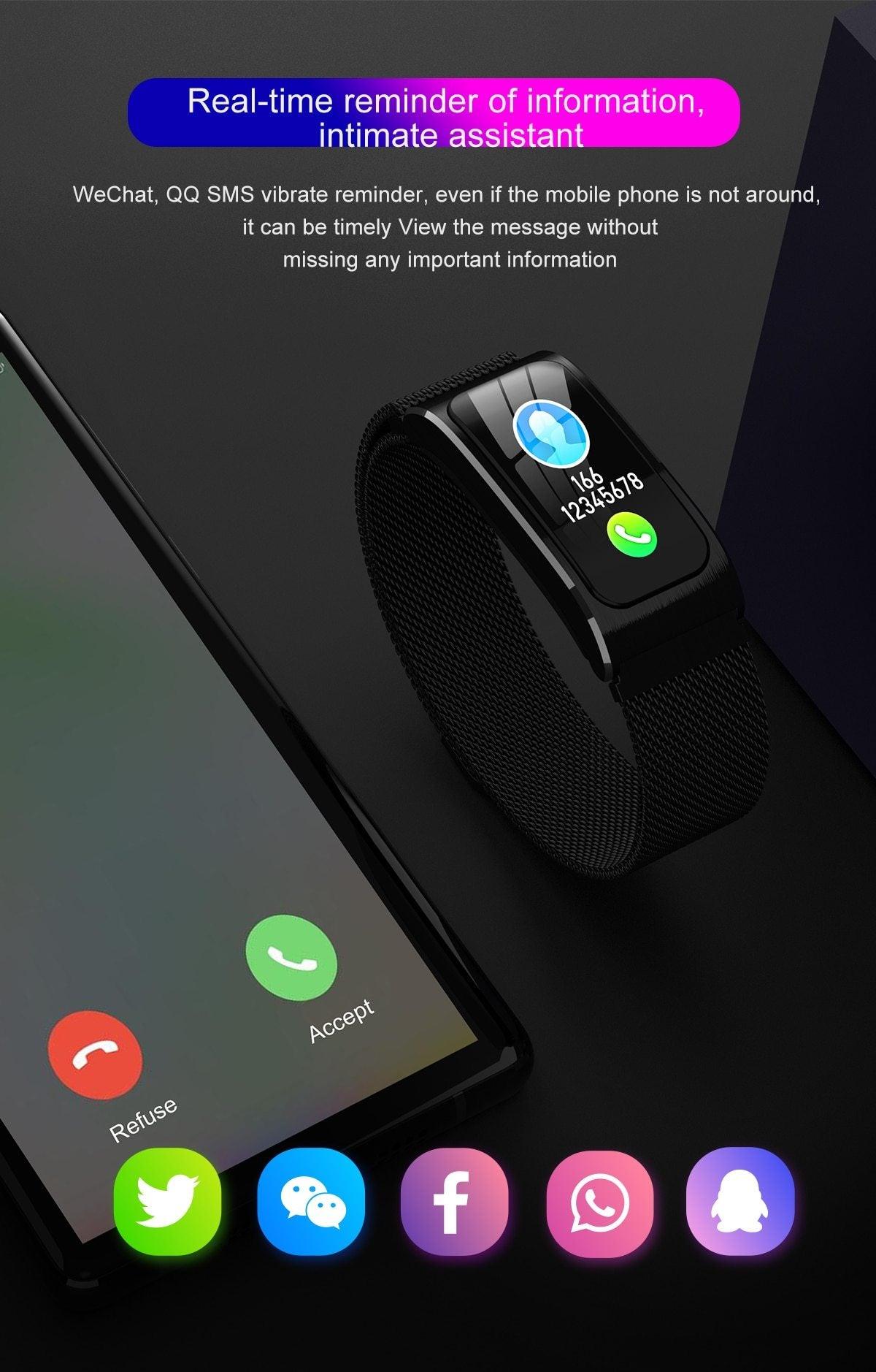 Luxury Elegant Metal And Woman Smart Watch 1.14