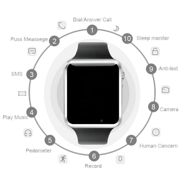 Famous Hot Selling Unisex Smart Watch For Men and Woman With Bluetooth SIM Telephone Card Watch Support Android and IOS Sistems