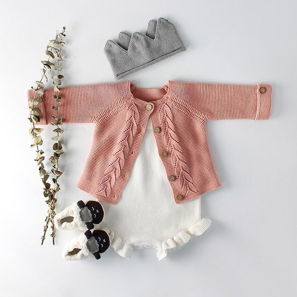 Modern Cotton Baby Girl Cardigan Clothes With knitted Outerwear & Coats for Infant Boys and Girls Romper Winter Jumpsuit