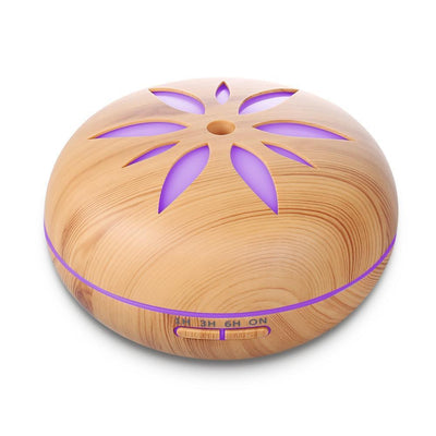 500ML Aromatherapy Essential Oil Diffuser Colorful LED Lights Wood Grain Aroma Diffuser Ultrasonic Cool Mist Air Humidifier For Bedroom Living room Decor