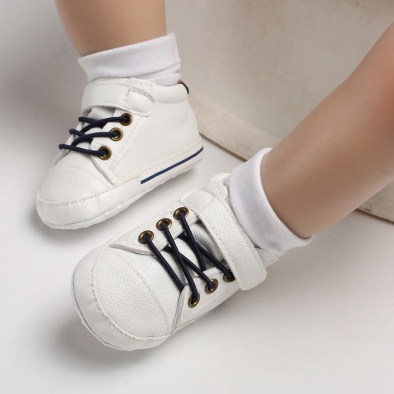 Newborn PU Leather Shoes Winter Fashion Baby Soft Sole Canvas Sneakers 0-12 Months Baby Boy And Girl