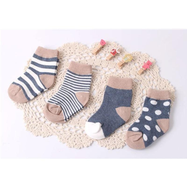 4PCS/SET Pairs Of Modern Baby and Kids Cotton Socks Spring/autumn Winter Newborn Infant Toddler Floor Socks for Kids