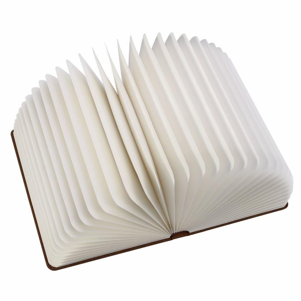 STEVVEX Led Book Lamp Light USB Rechargeable Foldable Wooden Night Light Valentine Birthday Christmas Gift for Family Friend Rechargeable Unique Gift