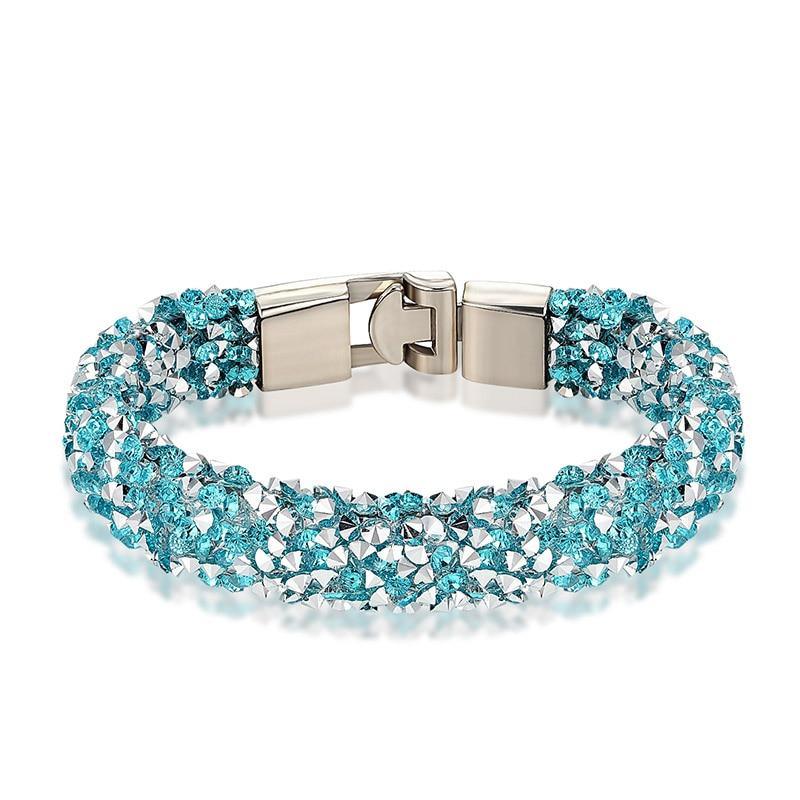 New Modern Fashion Luxury Crystal Shiny Bracelet Amazing Copper Alloy Elegant Bracelet Valentine's Day For Women