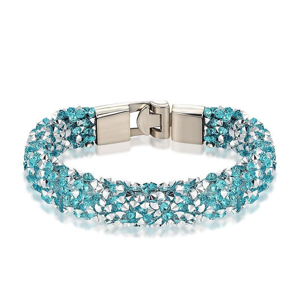 New Modern Fashion Luxury Crystal Shiny Bracelet Amazing Copper Alloy Elegant Bracelet Valentine's Day For Women
