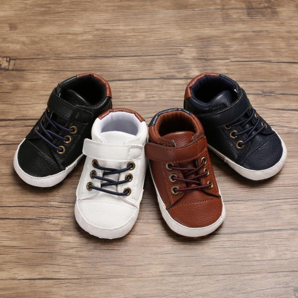 Newborn PU Leather Shoes Winter Fashion Baby Soft Sole Canvas Sneakers 0-12 Months Baby Boy And Girl