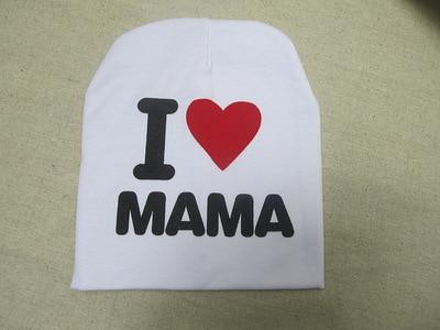 Modern Popular Baby Knitted Warm Cotton Beanie Hat cap For Toddler Baby Kids Cap for Girls &  Boys I love Mama Prints Baby Hat Design