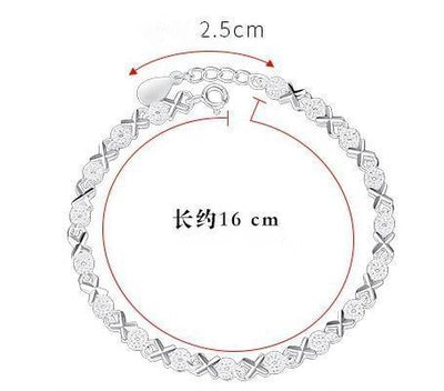 Top Quality Elegant 925 Sterling Silver Luxury Bracelets For Women Wedding Accessories Lady Fashion Zircon Geometric Bracelet Girl Gift