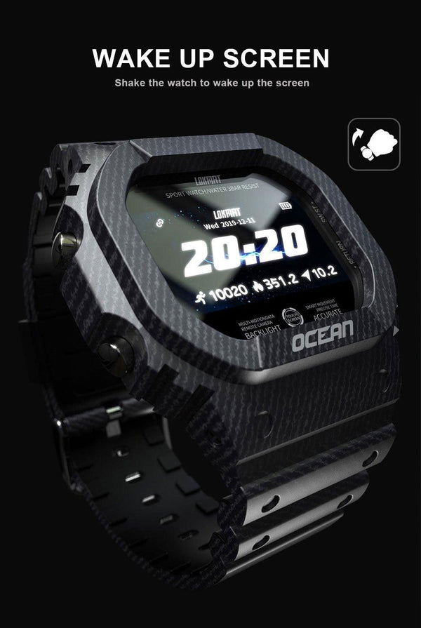 Military Ocean Army Smart Watch For Menand Woman For  Fitness and Sport With Tracker Blood Pressure Message Push Heart Rate Monitor and Clock Smartwatc For Android