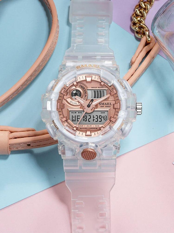 Sport Digital Watch for Men and Woman With Luminous Dual Time Waterproof 5 Bar Modern Men's Military Wristwatch WIth Night Mode