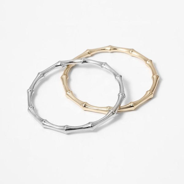 Luxury Modern New Gold Color Metal Chain Link Creative Bamboo Bracelet Bangle 2020 New Fashion Punk Bangle Bracelet Women Set