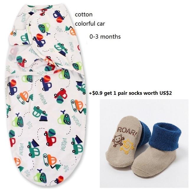 100% Cotton Baby Swaddle Wrap Blanket Newborn Infants Baby Envelop Sleep Bag Sleepsacks For Girls